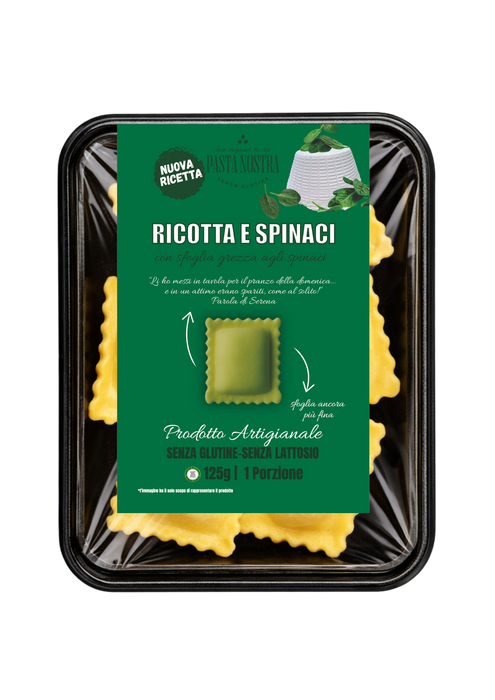 Ravioli Ricotta e Spinaci 125g.